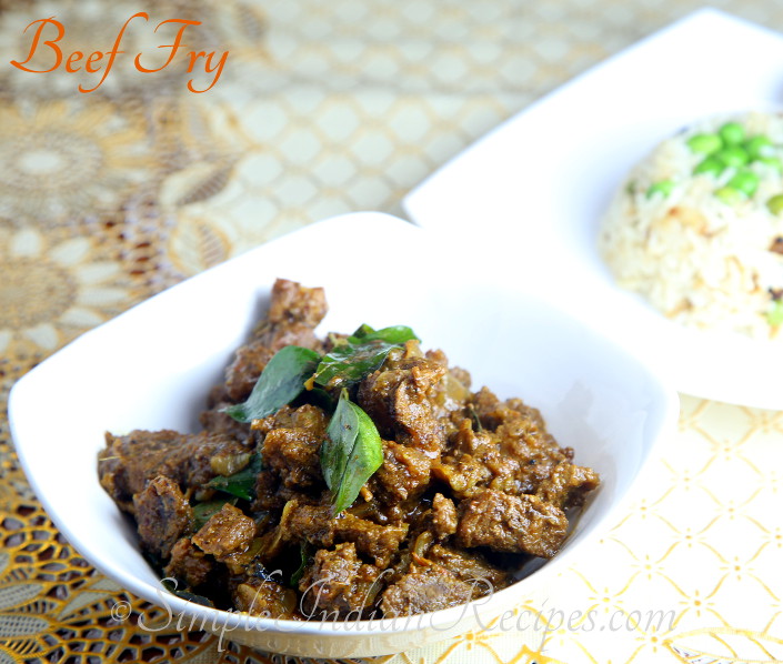 Kerala Beef Fry Recipe Beef Ularthiyathu Simple Indian Recipes